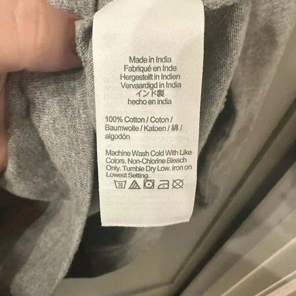 JCrew Turtle Neck Women’s Medium Gray Cotton - Picture 6 of 6